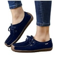 thumbnail image 1 of Leozcaa Lace-Up Loafers for Women Business Casual Shoes Lightweight Slip On Work Flats Boat Shoes, 1 of 6