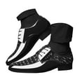 thumbnail image 1 of Leozcaa Men Fashion Dress Business Shoe Pointed Toe Floral Leather Lace Up Low Top Oxford Casual Shoes, 1 of 8