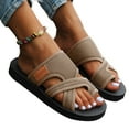 thumbnail image 1 of Leozcaa Orthopedic Sandals for Women 2025 Summer Casual Open Toe Flip Flops Beach Mesh Slip on Sport Shoes, 1 of 9