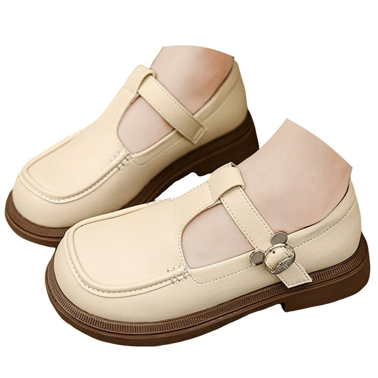 Leozcaa School Shoes for Girls Mary Jane Dress Shoes Uniform Flats