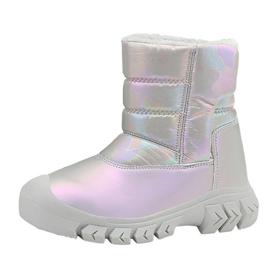 Leozcaa Toddler Snow Boots Boys Girls Winter Cold Weather Waterproof Non Slip Warm Shoes for Little Kids