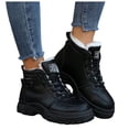 thumbnail image 1 of Leozcaa Womens Hiking Snow Winter Boots Outdoor Lightweight Ankle Boots Lace up Walking Trekking Shoes, 1 of 8