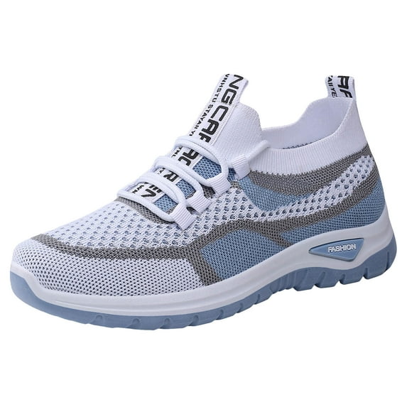 Leozcaa Womens Ladies Walking Running Shoes Slip On Lightweight Casual Tennis Sneakers Clothes Shoes