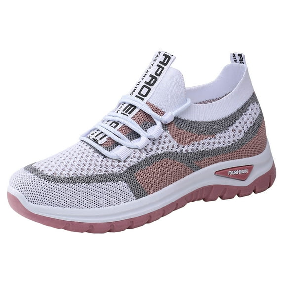 Leozcaa Womens Ladies Walking Running Shoes Slip On Lightweight Casual Tennis Sneakers Clothes Shoes