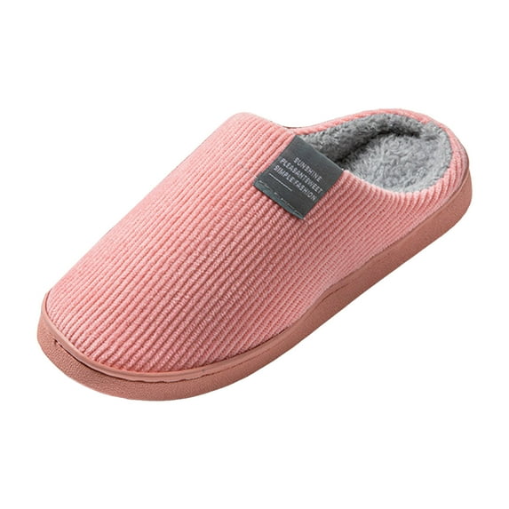 Leozcaa Womens Memory Foam Fuzzy Slippers Knitted House Slippers for Women Comfy Slip-On Warm House Shoes