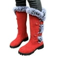 thumbnail image 1 of Leozcaa Womens Winter Boots Western Outdoor Mid-Calf Lightweight Suede Booties Athletic Winter Shoes, 1 of 9