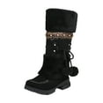 thumbnail image 1 of Leozcaa Womens Winter Snow Boots Walking Comfortable Hiking Tennis Booties Furry Mid Calf Warm Lightweight, 1 of 8