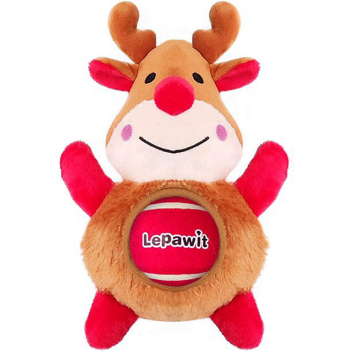 Lepawit Christmas Dog Toys, 2 in 1 Plush Squeaky Dog Toys for Medium