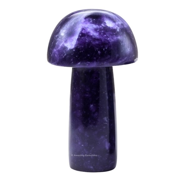 Lepidolite Crystal Mushroom Decor