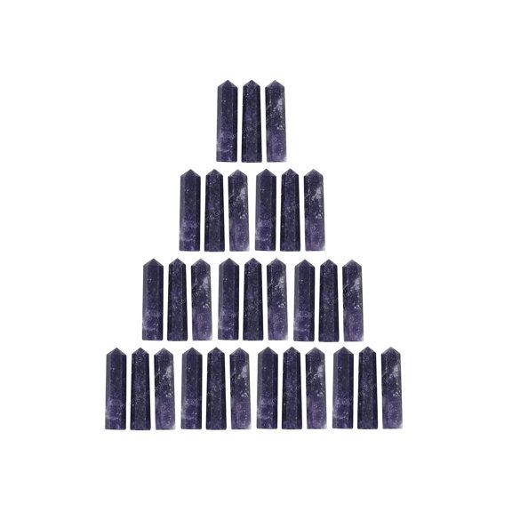 Lepidolite Crystal Points Bulk 3 Pcs, Hexagonal Healing Point