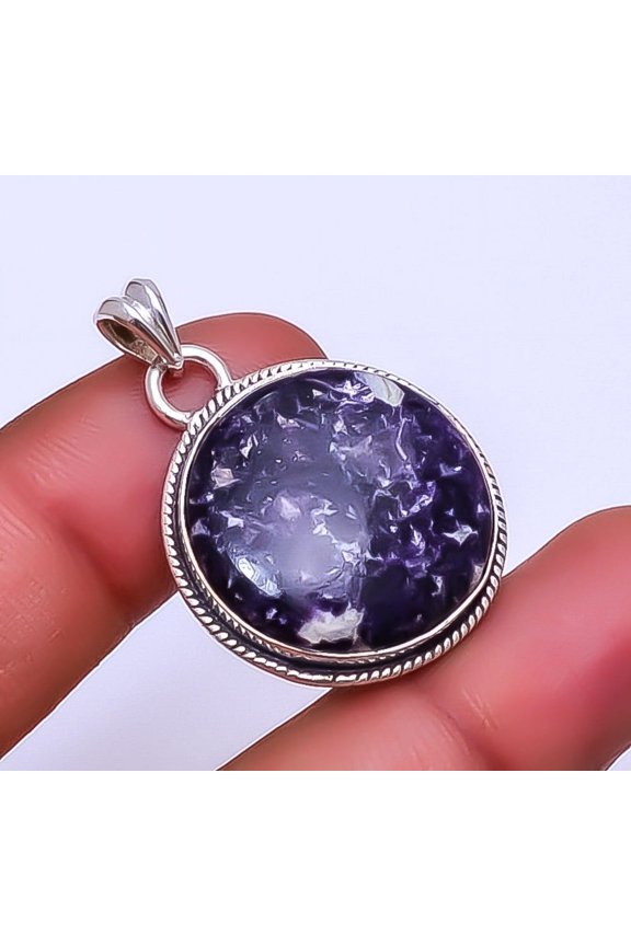Lepidolite - San Diego 925 Sterling Silver Jewelry Pendant 1.37", Lepidolite Pendant, Gemstone Pendant
