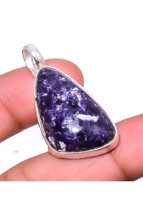 Lepidolite - San Diego 925 Sterling Silver Jewelry Pendant 1.56" T962, Christmas Gift, Gemstone Silver Jewelry, Lepidolite Pendant, New Year Sale