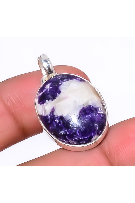 Lepidolite - San Diego Gemstone 925 Sterling Silver Jewelry Pendant 1.17" A372, Christmas Gift, Gemstone Silver Jewelry, Lepidolite Pendant, New Year