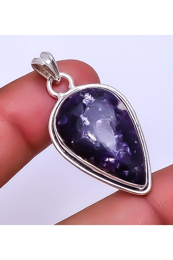 Lepidolite - San Diego Gemstone 925 Sterling Silver Pendant 1.64" P_9359_148_6