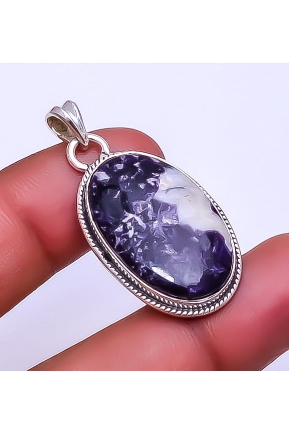 Lepidolite - San Diego Gemstone 925 Sterling Silver Pendant 1.68" P_9359_148_20