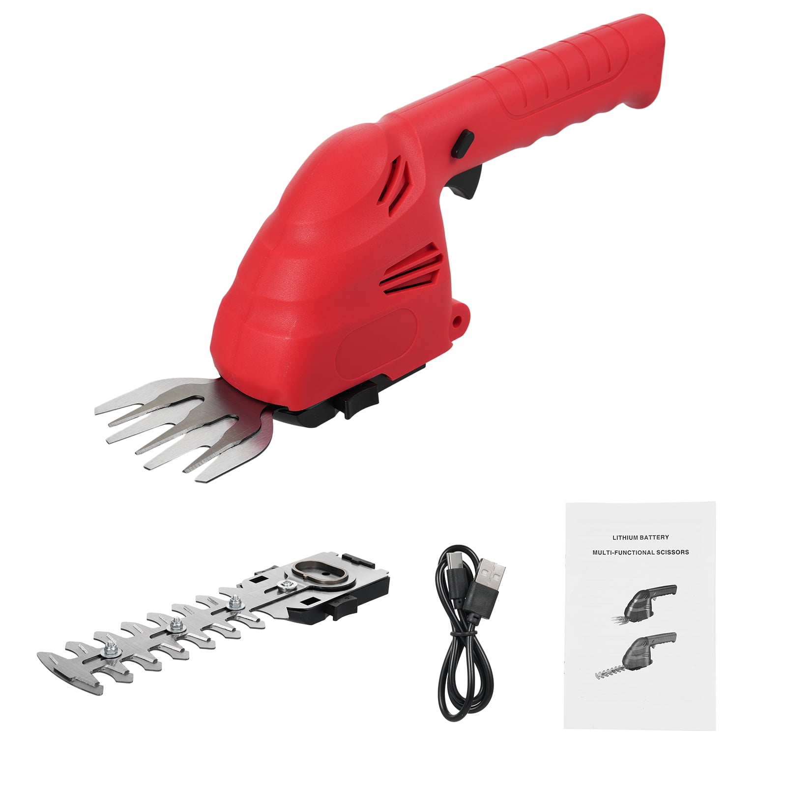 Lepmerk Hedge Trimmer, Handheld Bush Trimmer with 2.0Ah Battery and Type C Charging, Cordless