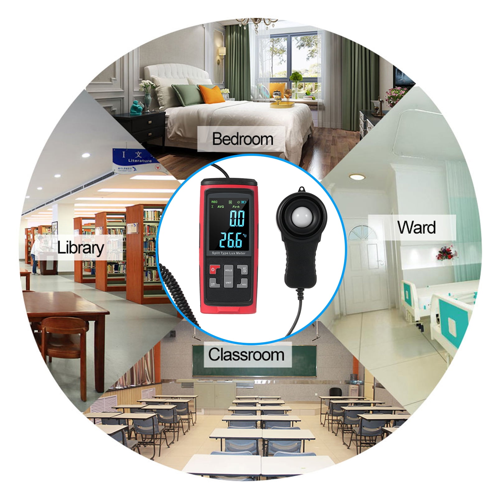 Lepmerk Lux Meter, Handheld Luminometer for Spectrom Measuring, 0