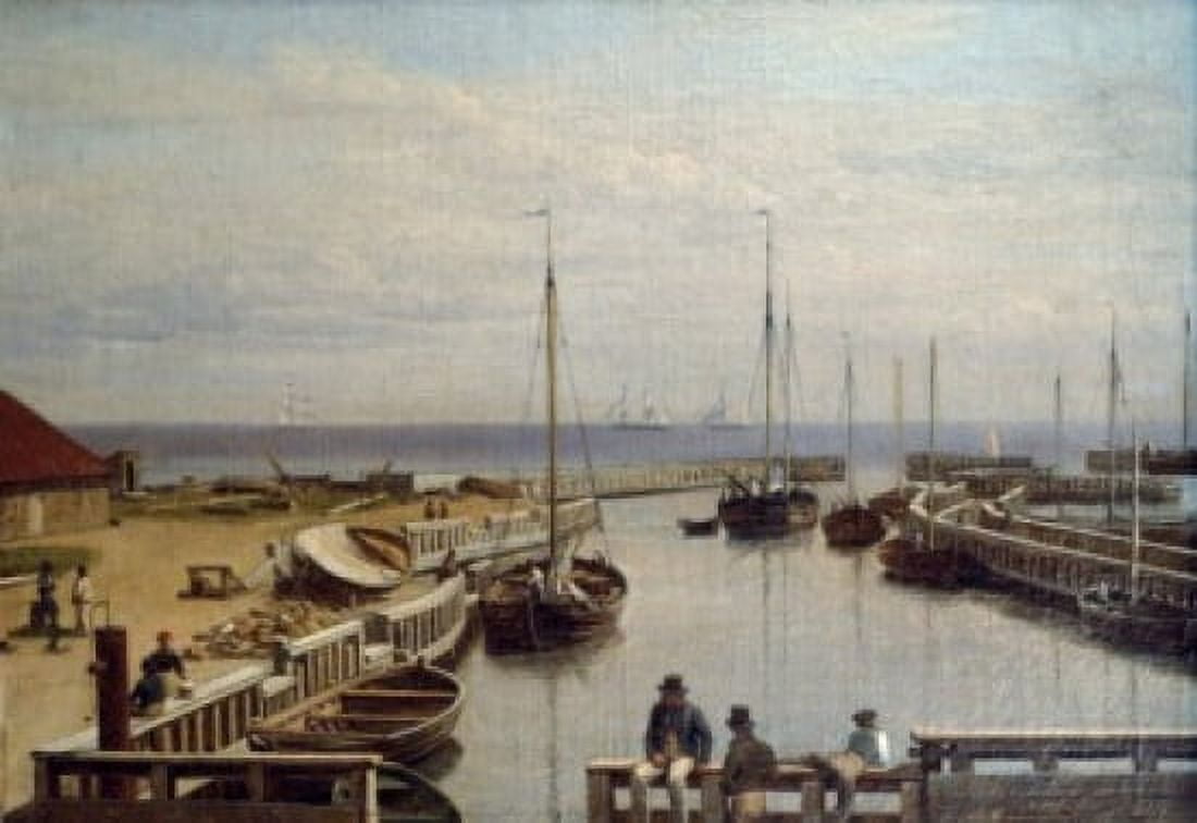 Leport De Dragor by Christoffer W Eckersberg painted image (1783-1853) Canvas Art - Christoffer W Eckersberg (18 x 24)