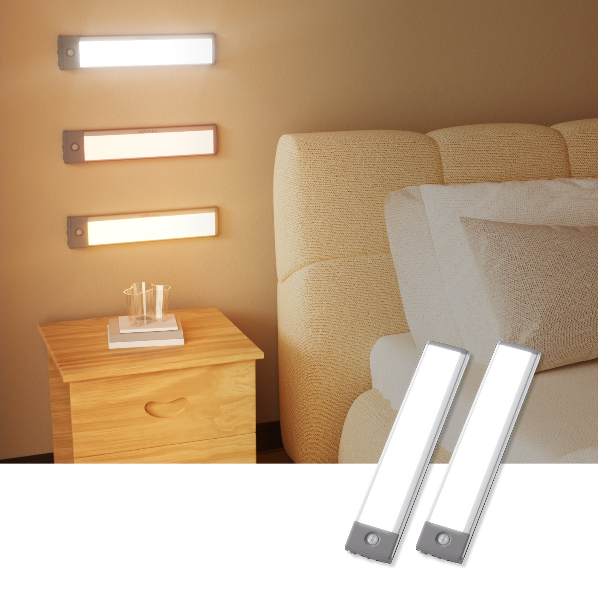 Lepotec 35LED Under-Cabinet Lights, Wireless Motion Sensor 4-Mode Night Lighting