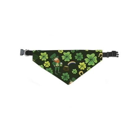 Leprechaun And Clovers Pattern Bandana -Image by Shutterstock, Small