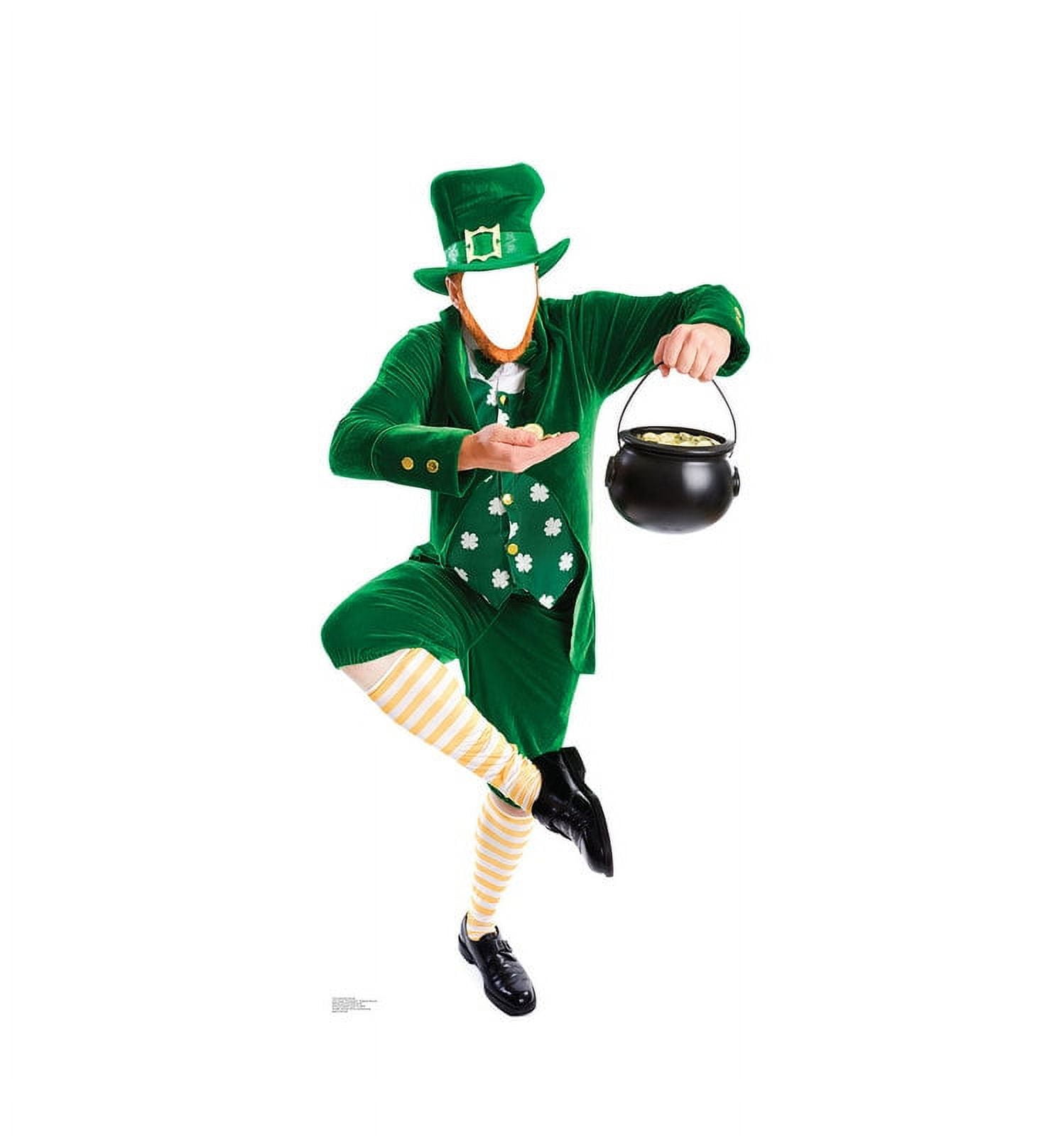 65'' Green Leprechaun Cardboard Standup with Pot of Gold