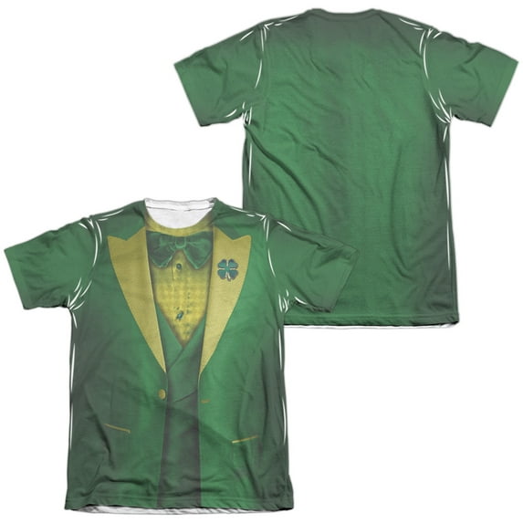 Leprechaun Costume (Front - Back Print) - Short Sleeve Shirt - X-Large