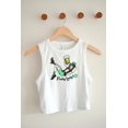 thumbnail image 1 of Leprechaun Crop Top | Cute Clover Fitted Graphic Top | Racer Tank | Y2K Baby Tee | Lucky Retro Gift For Girlfriend | St Patricks Day For Her, 1 of 3