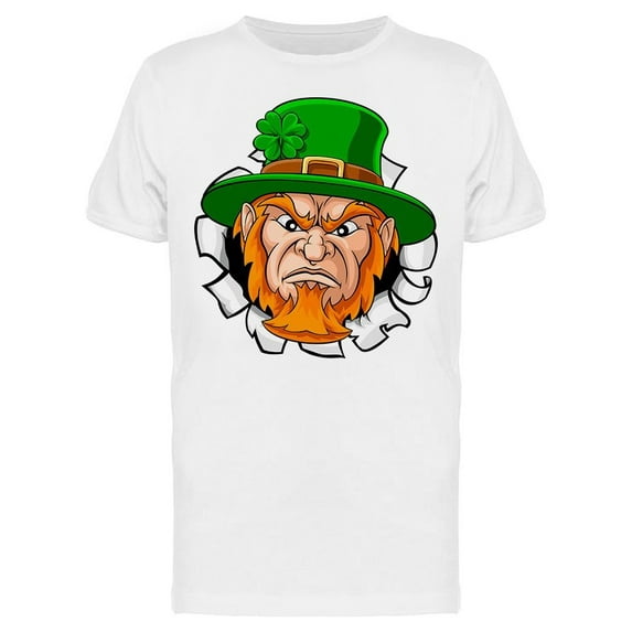 Leprechaun Face T-Shirt Men -Image by Shutterstock, Male Large