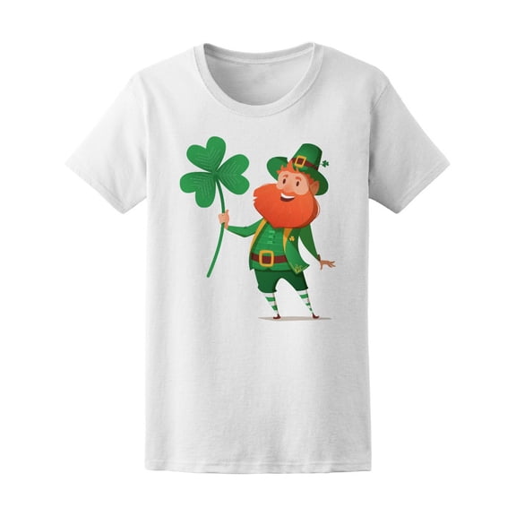 Leprechaun Good Luck Clover T-Shirt Men -Image by Shutterstock, Male Medium
