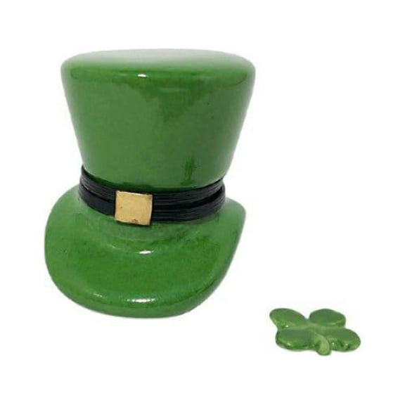 Leprechaun Hat Limoges Box for Irish Collectors Limoges Box Porcelain Figurine