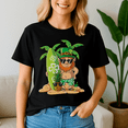 thumbnail image 1 of Leprechaun Hawaiian Surfing , Patrick Day Shirt, Irish Patrick Day, St Patricks Day Tee, Shamrock Tshirt, Leprechaun Gift, Happy St Patricks Day, 1 of 5