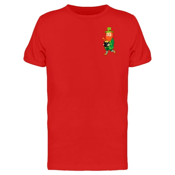 Leprechaun Holding Gold Upper T-Shirt Men -Image by Shutterstock, Male Large