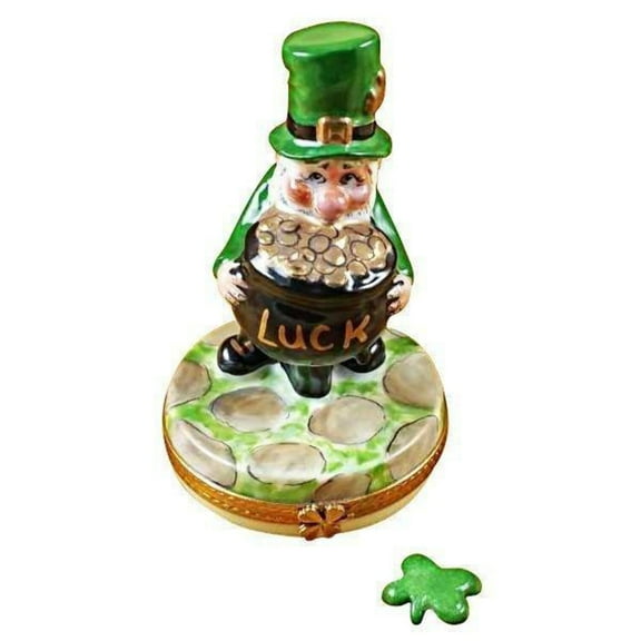 Leprechaun Limoges Box for Collectors Limoges Box Porcelain Figurine