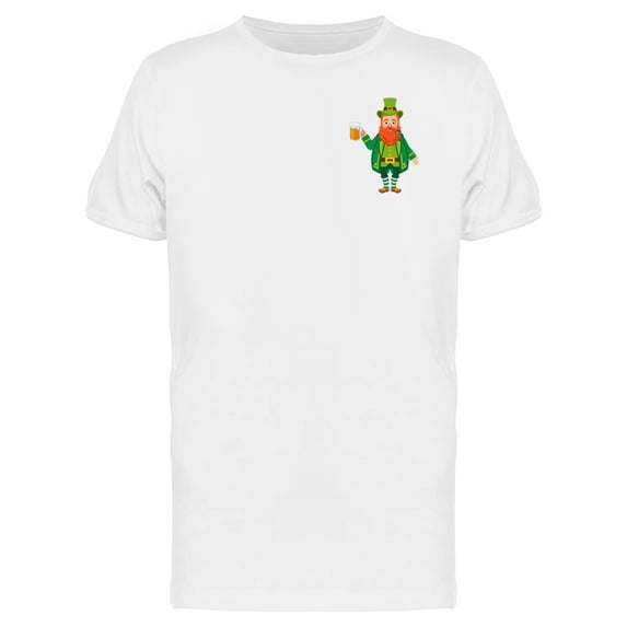 Leprechaun Lifting Beer Mug Tee Men's -Image by Shutterstock