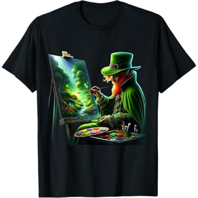 Leprechaun Painting Painter Art Leprechaun St Patricks Day TShirt