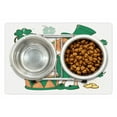 thumbnail image 1 of Leprechaun Pet Mat for Food and Water, Saint Patrick's Day Little Irish Girl Playing Drum, Non-Slip Rubber Mat for Dogs and Cats, 18" X 12", by Ambesonne, 1 of 2