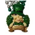 thumbnail image 1 of Leprechaun Pipe Hat Happy St Patrick's Day Mardi Gras Green Bead Necklace, 1 of 1