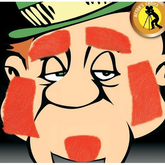 Leprechaun Red Costume Facial Hair Set One Size