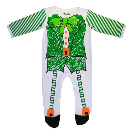 Leprechaun Sketch Long Sleeve Onesie Babies Bodysuit