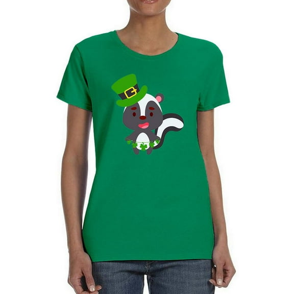 Leprechaun Skunk T-Shirt Women -Image by Shutterstock, Female 3X-Large
