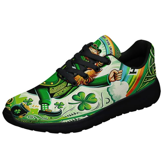 Leprechaun St Patrick's Day Luck Of The Irish Shoes Sneakers Black Size 11