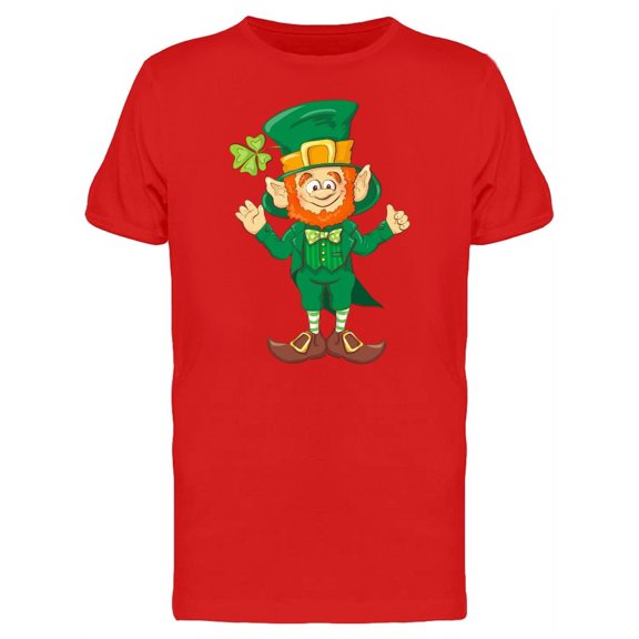 Leprechaun Thumbs Up Doodle T-Shirt Men -Image by Shutterstock, Male Large
