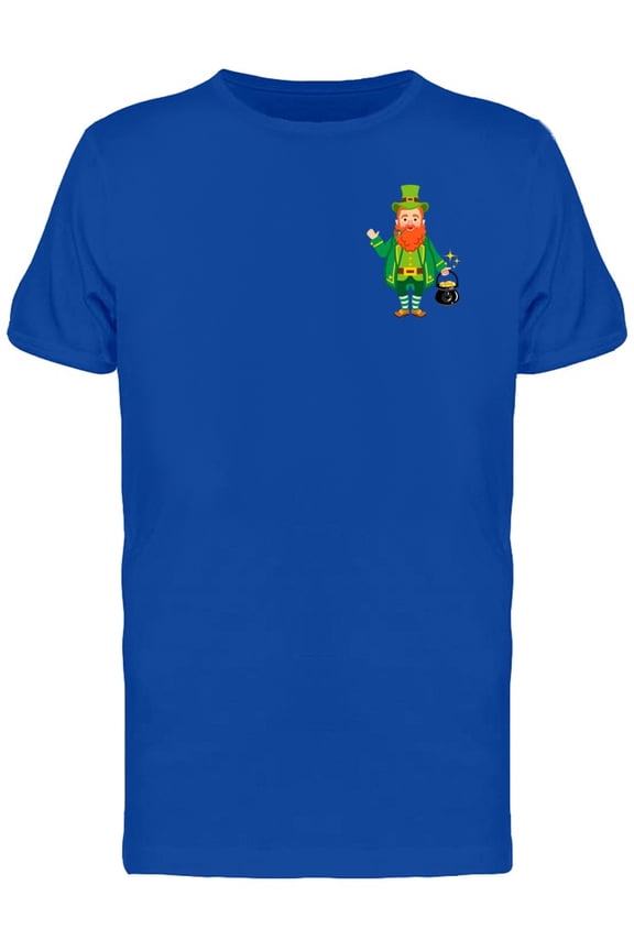 Leprechaun Waving Gold Upper T-Shirt Men -Image by Shutterstock, Male x-Large