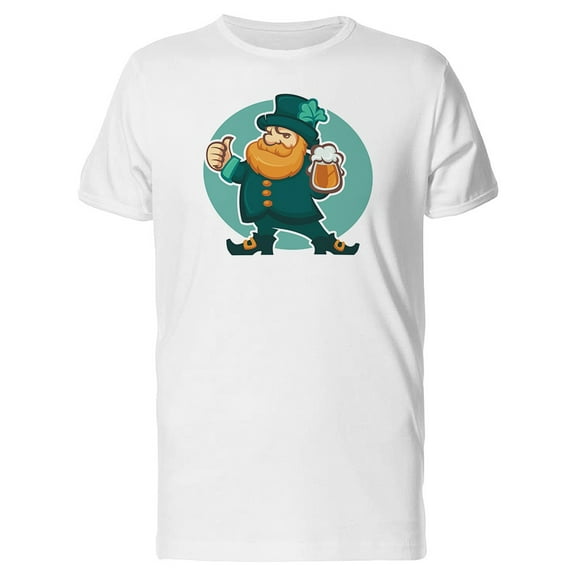 Leprechaun With Beer Mug T-Shirt Men -Image by Shutterstock, Male Small