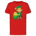 thumbnail image 1 of Leprechaun With Cupcake T-Shirt Men -Image by Shutterstock, Male Small, 1 of 2