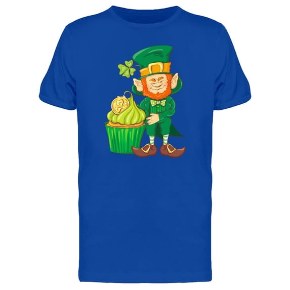 Leprechaun With Cupcake Tee Men's -Image by Shutterstock