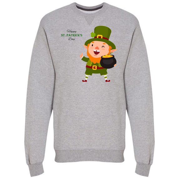 Leprechaun With Gold Coins Sweatshirt Men -Image by Shutterstock, Male 3X-Large