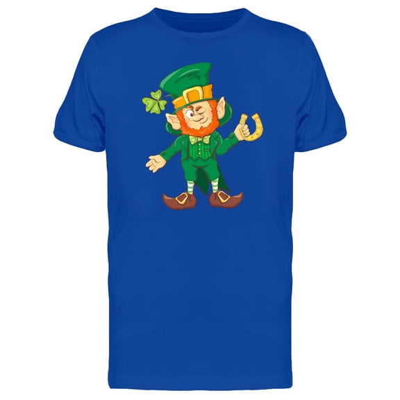Leprechaun With Gold Horseshoe T-Shirt Men -Image by Shutterstock, Male Large