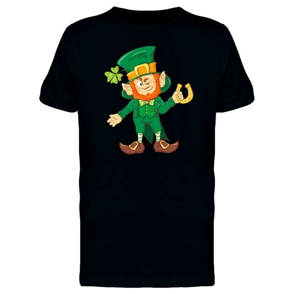 Leprechaun With Gold Horseshoe T-Shirt Men -Image by Shutterstock, Male Large