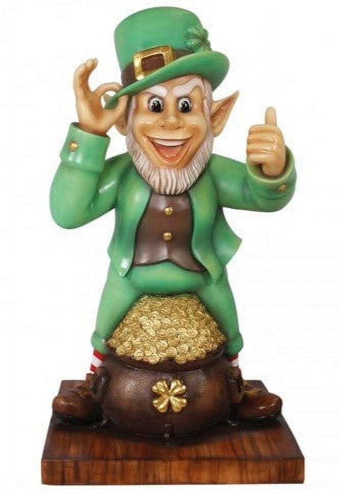 Leprechaun With Gold Life Size Statue